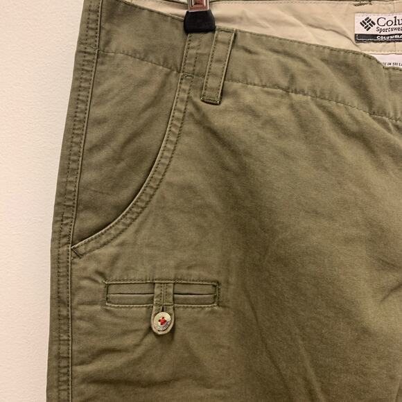 Columbia Pants Women 10 Peatmoss Green Edgewater Chino Mid Rise Straight New - Picture 3 of 9